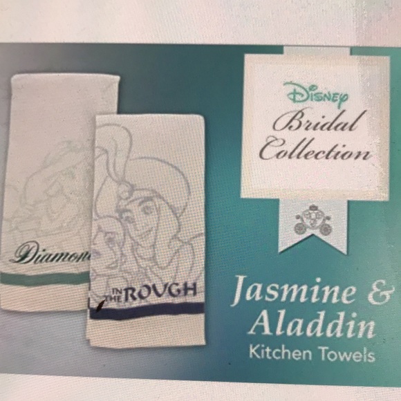 Disney JASMINE & ALADDIN insulated oven mitts & kitchen towels NEW - Picture 8 of 12